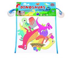 Barney & ‿Buddy BA087 Autocollants de Bain Motif Dinosaures Multicolore