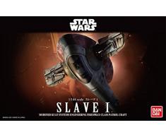 Bandai Slave I-Bandai-01204 Star Wars Boba Fett Maquette, 1204, Blanc, 1/144