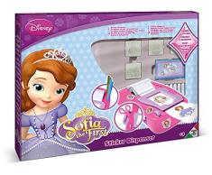 Multiprint Machine Crée Adhésifs Disney Sofia the First, Made in Italy, 7 Timbres, Livre avec Marqueurs, Tampons Enfants, en Bois et Caoutchouc Naturel, Encre Lavable non Toxique, Idée Cadeau, art.08882
