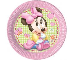23 cm bébé Minnie Mouse Assiettes, Lot de 8