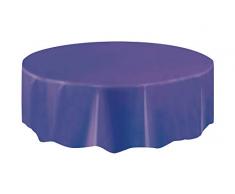 Unique Party - 50032 - Nappe Ronde en Plastique - 2,13 m - Violet Intense