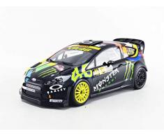 Minichamps- Voiture Miniature de Collection, 151120846, Noir Mat/Jaune Fluo