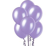 Gifts 4 All Occasions Limited SHATCHI-418 Lot de 25 ballons en latex nacrés Violet métallisé Qualité hélium Saint-Valentin Noël Anniversaire Fête Décorations 30,5 cm