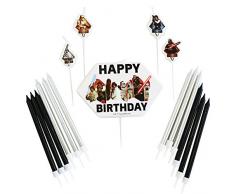 amscan- Star Wars Bougies, 9903084, Coloris Assortis