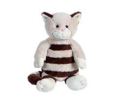 Gipsy - 070286 - Peluche - Frizzy Kitty XL Beige À Rayure Marron Foncé - 30 Cm
