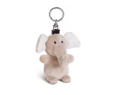 NICI- Porte-clés en Peluche Éléphant EL-Frido avec Lampe LED, 44767, Gris