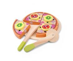 New Classic Toys - 10587 - Jeu Dimitation - Cuisine - Pizza à Découper - Funghi