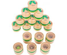 Small Foot 11433 Mémo découte la Chenille Qui Fait des Trous, Jeu sensoriel dans des boîtes en Bois, 16 pièces Jouets, Multicolore