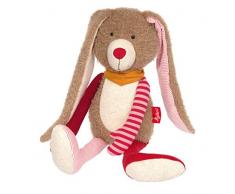 sigikid- Lapin Patchwork Sweety Doudou, 39214, Rose/Marron