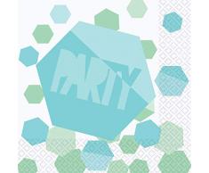 Amscan International 9904441 papier et plastique Vaisselle, Lun/Nap scintillantes fête