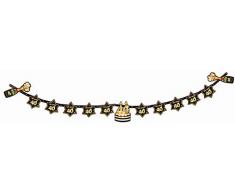 Forum Novelties X81662 Guirlande de fête Noir/doré