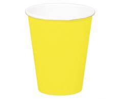 Folat Tasses Jetables Couleur Jaune, 50624