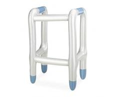 Relaxdays 10023766 Accessoire de marche gonflable pour déguisement de carnaval Gag Rollator, articles de ciseaux, cagoule Oma Verdéguisement Argent, Mixte - Adulte