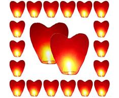 Gifts Shatchi-438 Lot de 2 lanternes traditionnelles écologiques sans fil Rouge