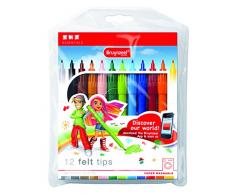 BRUYNZEEL - 12 feutres de qualité dans Un étui Pratique.