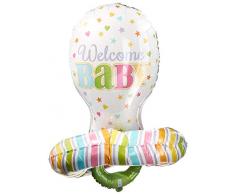 amscan 3095201 22 x 59-inch Baby Sucette Multi Ballons de Papier daluminium