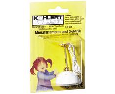 Rulke Rulke010514 Lampe à Suspension avec Base en Laiton et Plastique Blanc écran