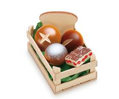 Erzi Jouets en bois assortis en forme de petits pains et viennoiseries pour magasin de denrées alimentaires - version italienne
