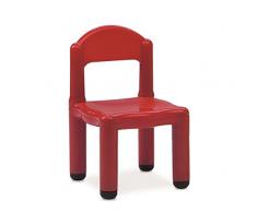 Italveneta Didattica 10014 – Chaise en Plastique Rouge avec Bouchon pour Pieds de 5 cm