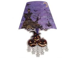 Carnival 04309 – Lampe Halloween Lumineuse Autocollant avec zucchette, Batterie Incluse, Hauteur 22 cm, en enveloppe avec Serrage