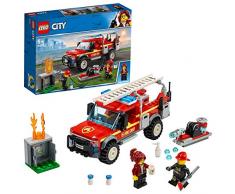 LEGO-Le Camion du Chef des Pompiers, Inspiré de La Série TV 2019 City Adventures Inclus 2 Figurines Jeux de Construction, 60231, Multicolore