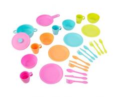 KidKraft 63319 Batterie de cuisine enfant en plastique, dînette, jeu dimitation incluant 27 pièces - multicolore