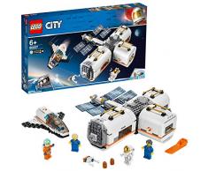 LEGO-La Station Spatiale Lunaire, Inspiré par La NASA de La Série Mars Expédition avec 2 Figurines dAstronautes City Enfant de 6 Ans et Plus Jouet de Construction, 60227, Multicolore