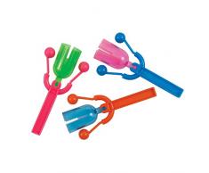 Unique Party 84751 - Jouets pour Pochette Cadeau - Mini Claquer Jouets - Sac de 4