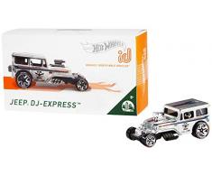 Hot Wheels id voiture DJ-Xpress avec puce NFC intégrée, identification unique, échelle 1/64, jouet pour enfant, 8 ans et plus, FXB46