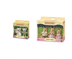 SYLVANIAN FAMILIES Koala Mini-poupées et familles, 5310, Multicolore & 5272 - Famille Kangourou - Poupees et Accessoires