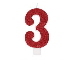 Unique Party 19963 Bougie danniversaire à paillettes Numéro 3