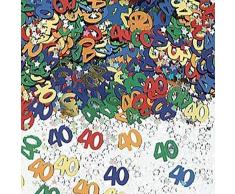 Gifts 4 All Occasions Limited SHATCHI-167 Mélange de confettis de table à paillettes 14 g 40e anniversaire