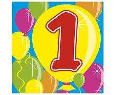 Folat serviettes de table en forme de ballon pour anniversaire - Lot de 20