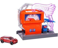 Hot Wheels City Station Essence Express, coffret de jeu pour petites voitures à connecter avec circuit et pistes, Jouet pour enfant, FMY97