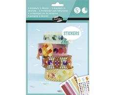 Maildor AF018C - Une pochette créative Bracelets tendances comprenant 5 bracelets à personnaliser + 100 stickers