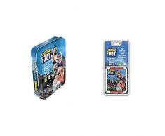 Panini- Boîte métal 13 Pochettes Foot 2018-2019, 2428-021 & Panini- 9 Pochettes, Foot Championnat de France Stickers 2018-2019, 2428-038