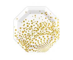 Folat Assiettes HBD Luxury Doré, 65180