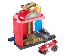 Hot Wheels City Caserne de Pompier, coffret de jeu pour petites voitures à connecter avec circuit et pistes, Jouet pour enfant, FMY96