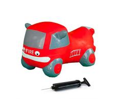 Jamara 460456 Fire Truck Voiture de sauteuse avec Pompe jusquà 50 kg, favorise Le Sens de léquilibre et Les capacités motrices, Robustes et résistantes, Facile dentretien, Rouge