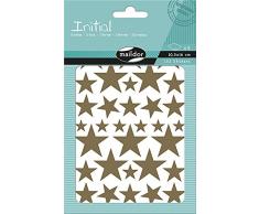 Maildor AE027O - Un sachet de gommettes Initial 4 planches 10,5x16 cm, motifs Etoiles Or et argent (152 stickers)