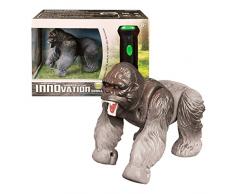 Global Gizmos 54650 Batterie à Commande Infrarouge Lampe Torche télécommande Argent Dos Gorilla lumières et de Son Jouet