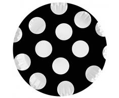 Braun & Company 3704-0018 Big Points Lot de 10 Assiettes de fête Noir/Blanc