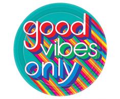 Amscan International 592744 Amscan Lot de 8 assiettes rondes en papier 25,4 cm