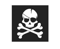 Procos PR89699 Lot de 20 serviettes de table Motif crâne Noir/multicolore