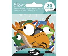 Maildor Stickers Sticky Animaux de la rivière, Multicolore, Taille M