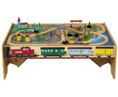 Eichhorn - 100001970 - Train en bois avec table de jeu - Accessoires inclus