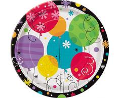 Unique Party- Assiette en Carton, 28944, Multicolore