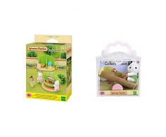 Sylvanian Families - 2637 - Mini-Poupée - Toilettes Lavabo Crèche & Le bébé Chat et balançoire Double Families Mini-poupées et Accessoires, 5205, Multicolore