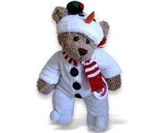 Build your Bears Wardrobe Construire Votre Ours Armoire Bonhomme de Neige en Polaire Teddy Vêtements pour Construire Un Ours Teddies (Blanc)