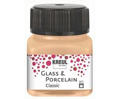 KREUL 16249 â Peinture pour Verre et Porcelaine Classique, Brillante à Base deau, séchage Rapide, Opaque, 20 ML dans Un Verre, Champagne métallisé